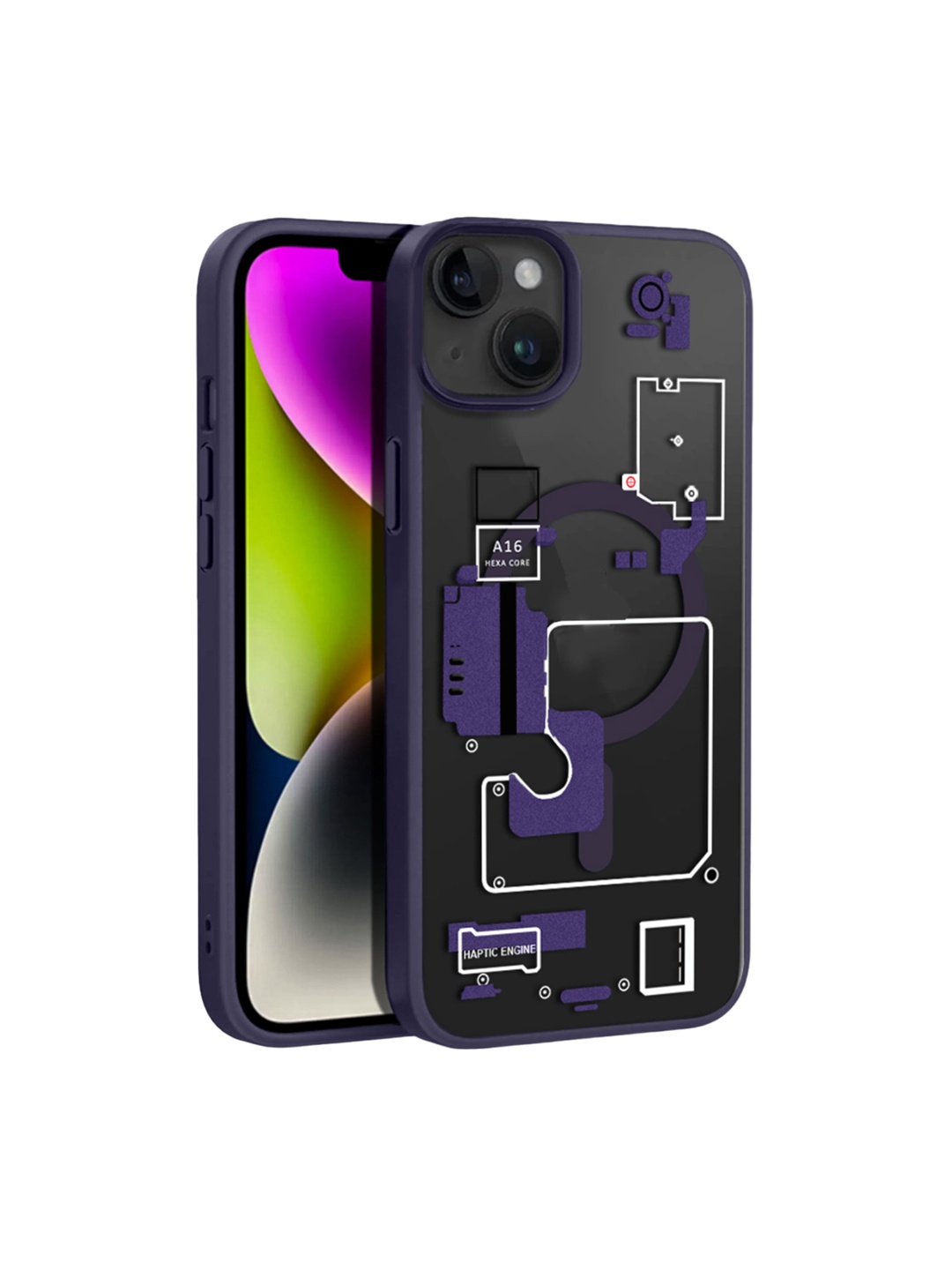 

Karwan Magsafe iPhone 14 Mobile Back Case, Purple