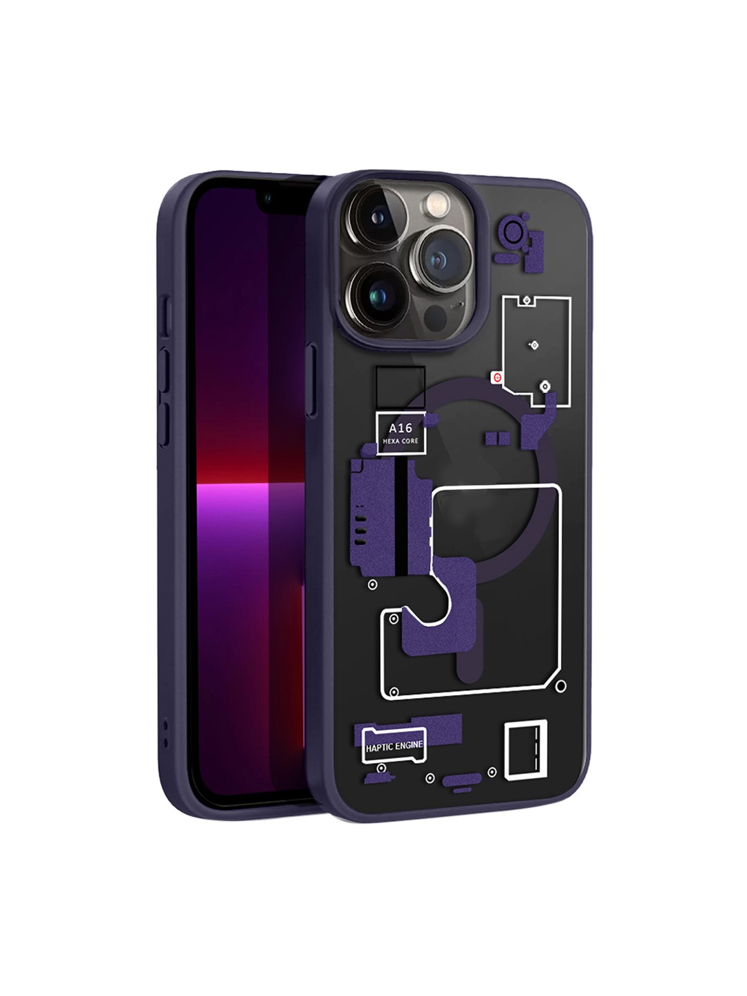

Karwan Magsafe iPhone 13 Pro Max Mobile Back Case, Purple