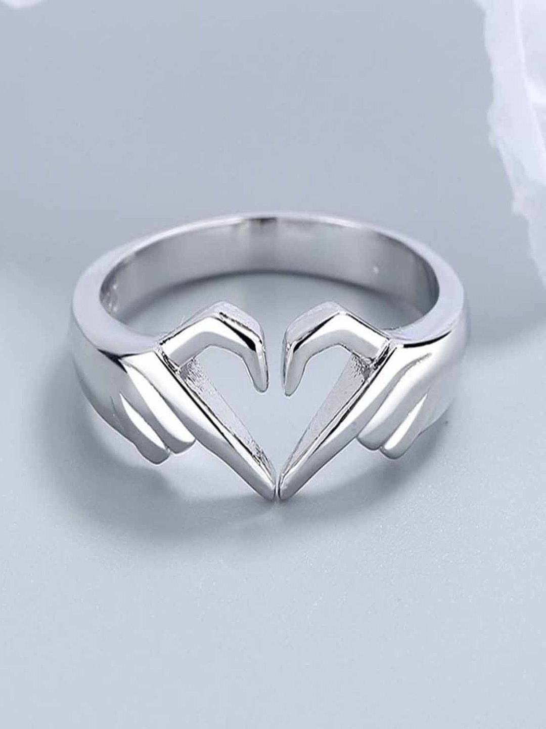 

Silver Shine Set Of 2 Silver-Plated Adjustable Finger Rings