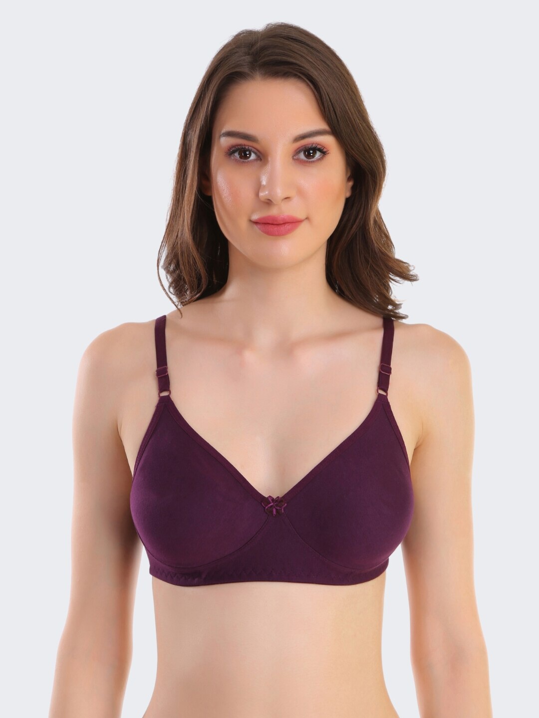 

POOJA RAGENEE Full Coverage Non-Padded Non-Wired Cotton Everyday Bra, Violet