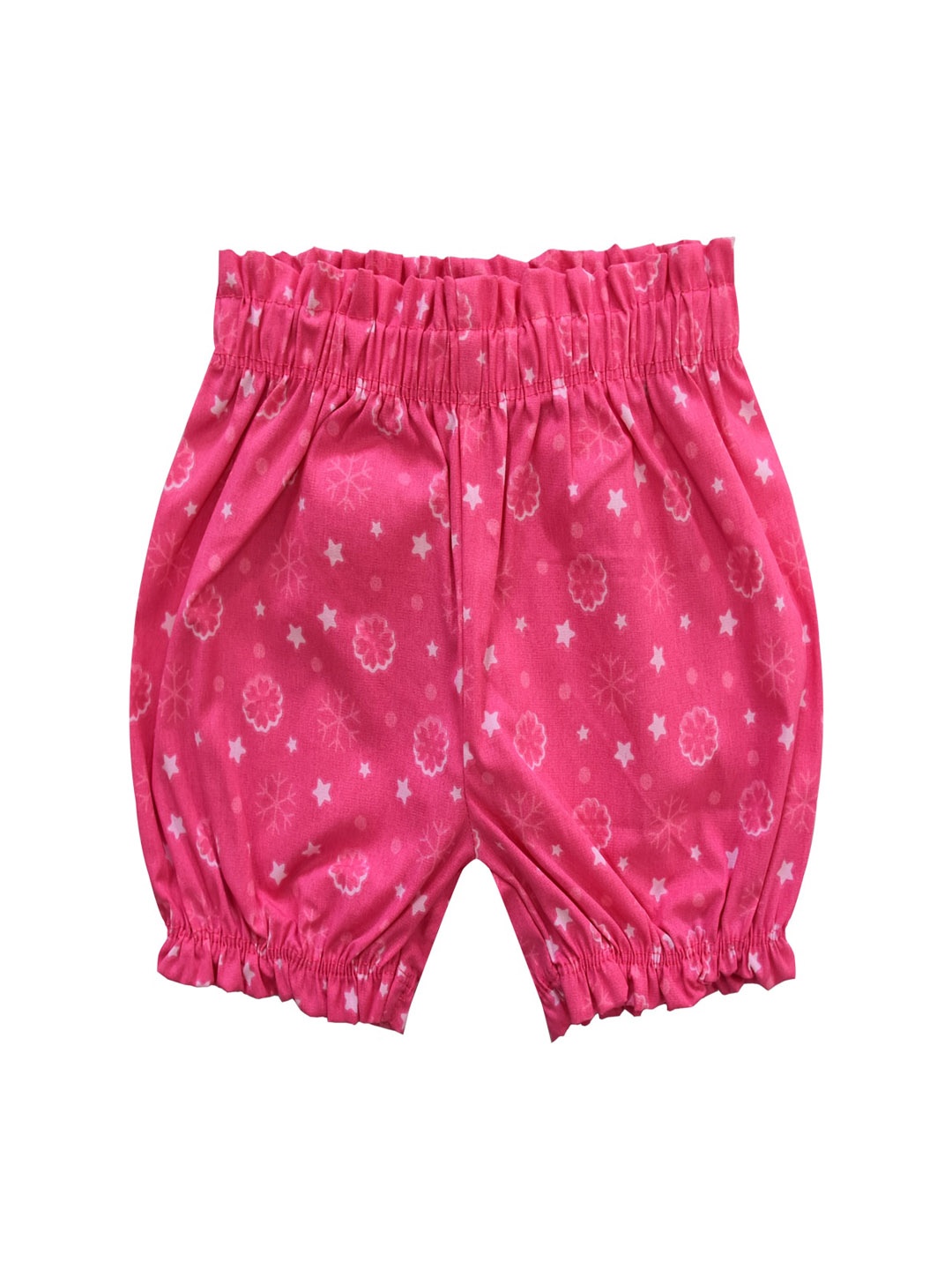 

milou Girls Floral Printed Mid-Rise Pure Cotton Shorts, Pink