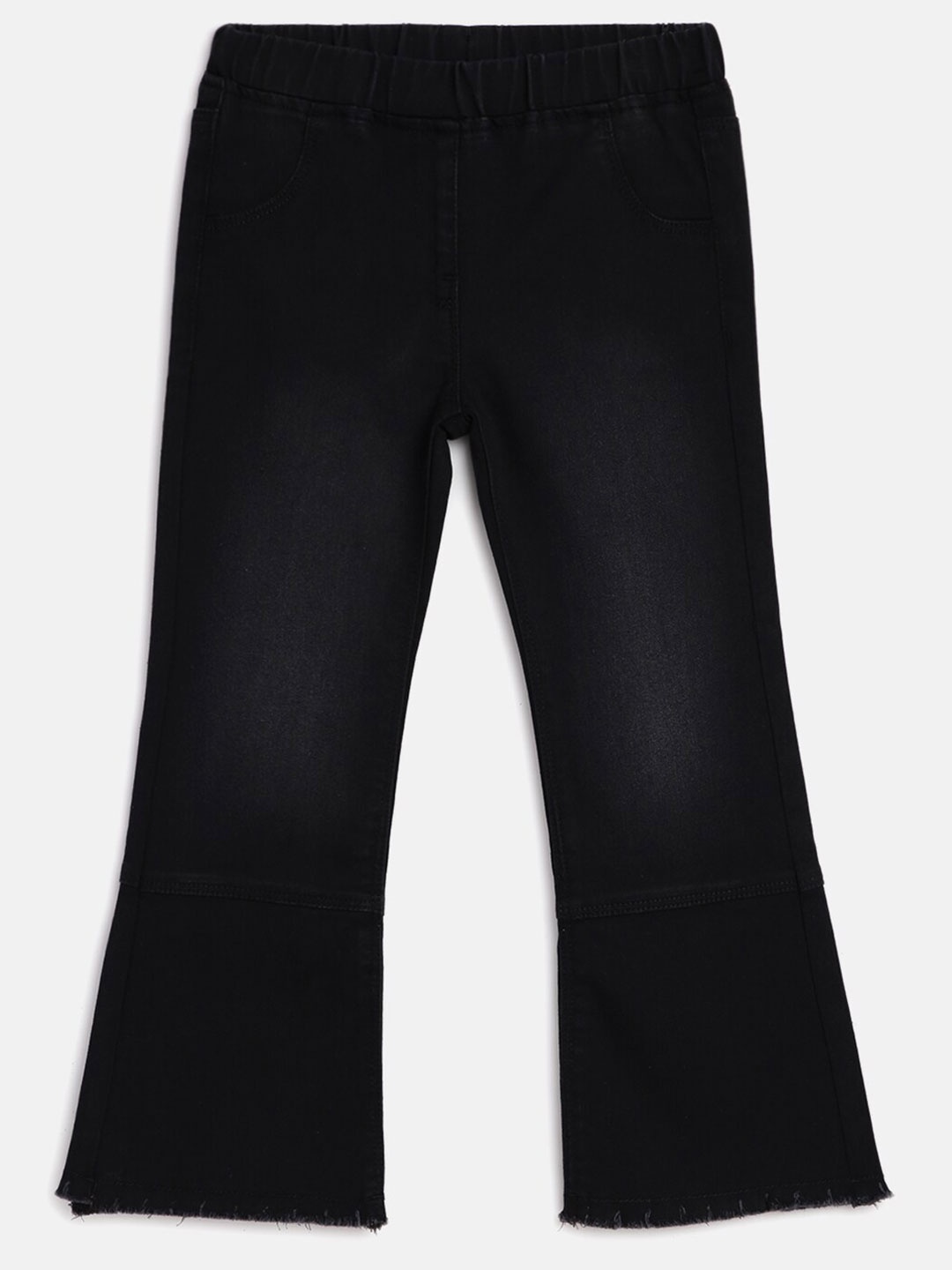 

TALES & STORIES Girls Relaxed Fit Mid-Rise Denim Jeggings, Black
