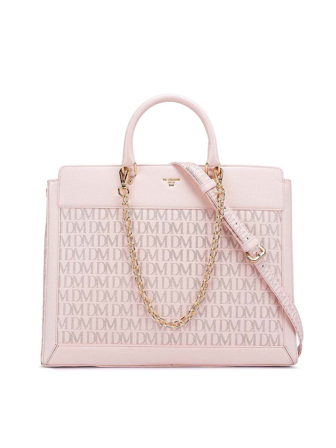

Da Milano Textured Leather Shopper Satchel Bag, Pink