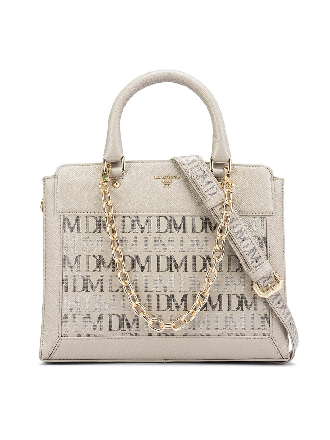

Da Milano Typography Printed Leather Oversized Shopper Handheld, Brown