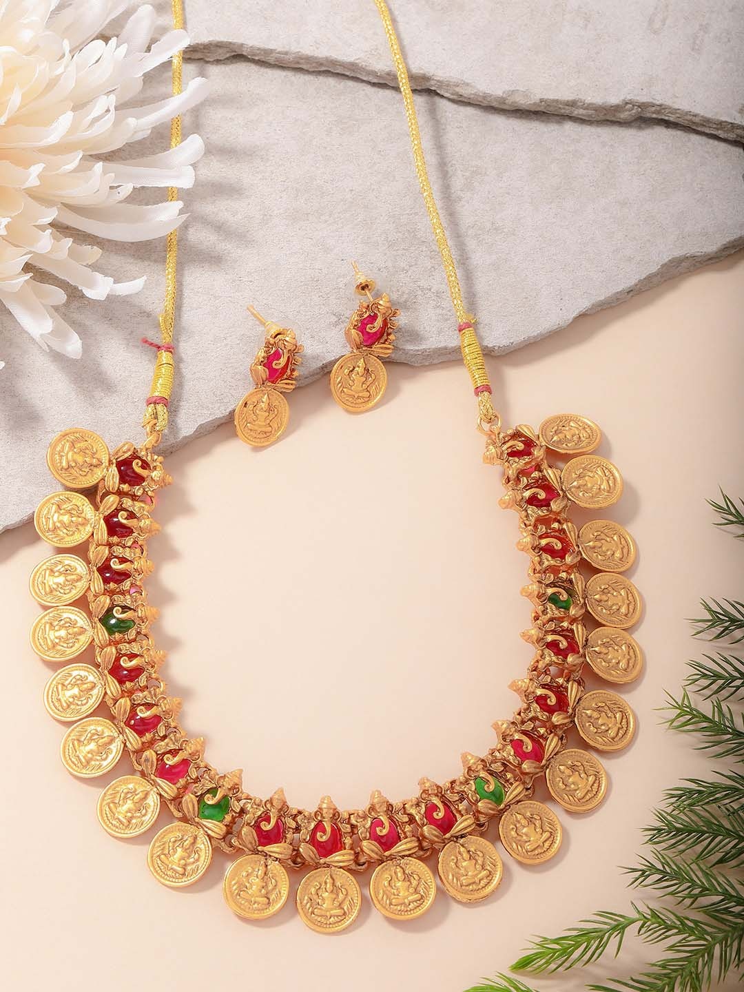 

PANASH Gold-Plated & Beaded Jewellery Set