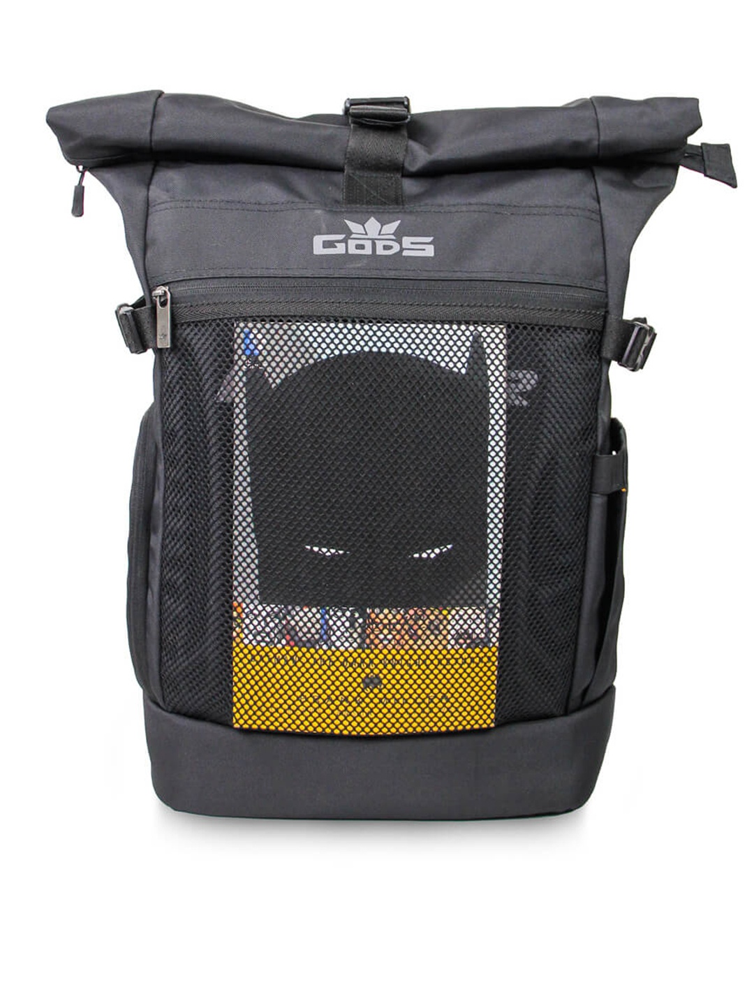 

GODS Roll-Top Rucksack Backpack, Black