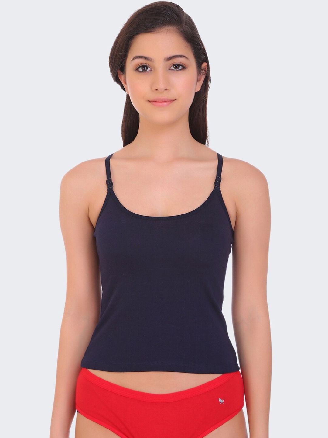 

POOJA RAGENEE Pure Cotton Adjustable Camisole, Navy blue