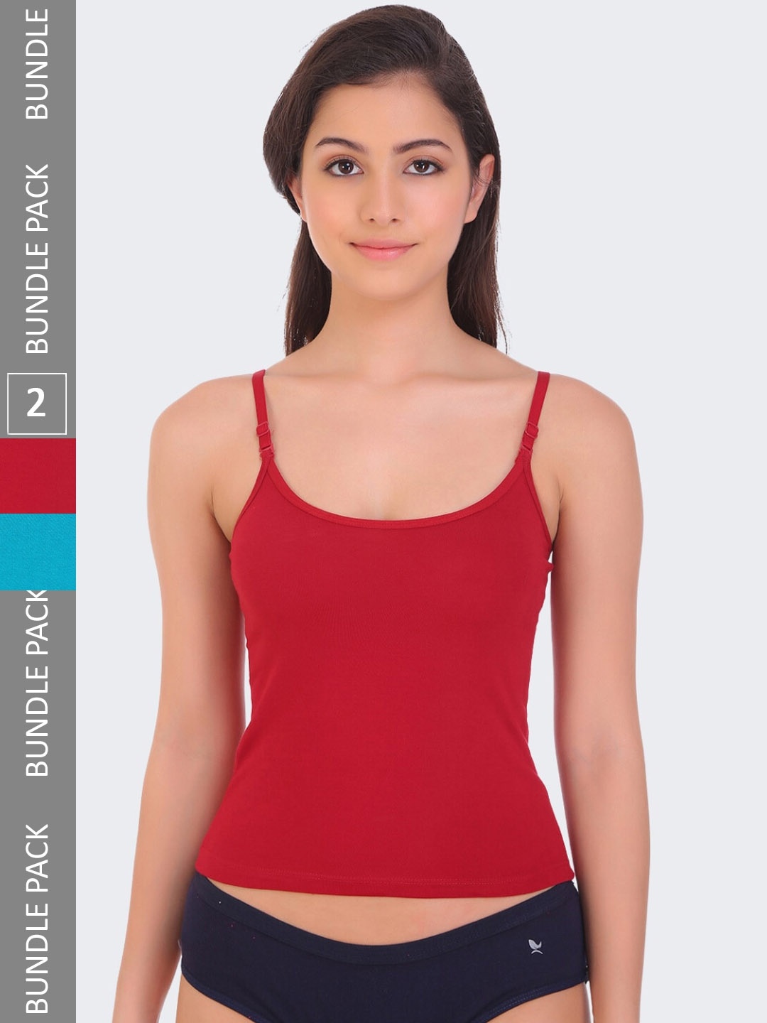 

POOJA RAGENEE Pack Of 2 Pure Cotton Camisole, Maroon