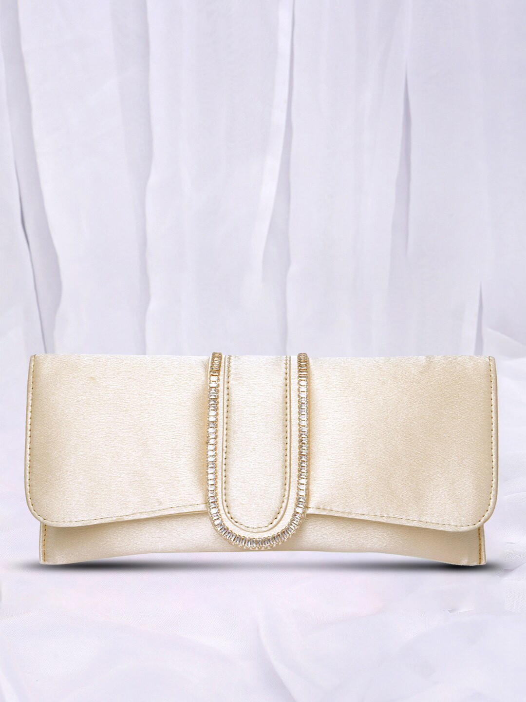 

Peora Embellished Purse Clutch, Cream