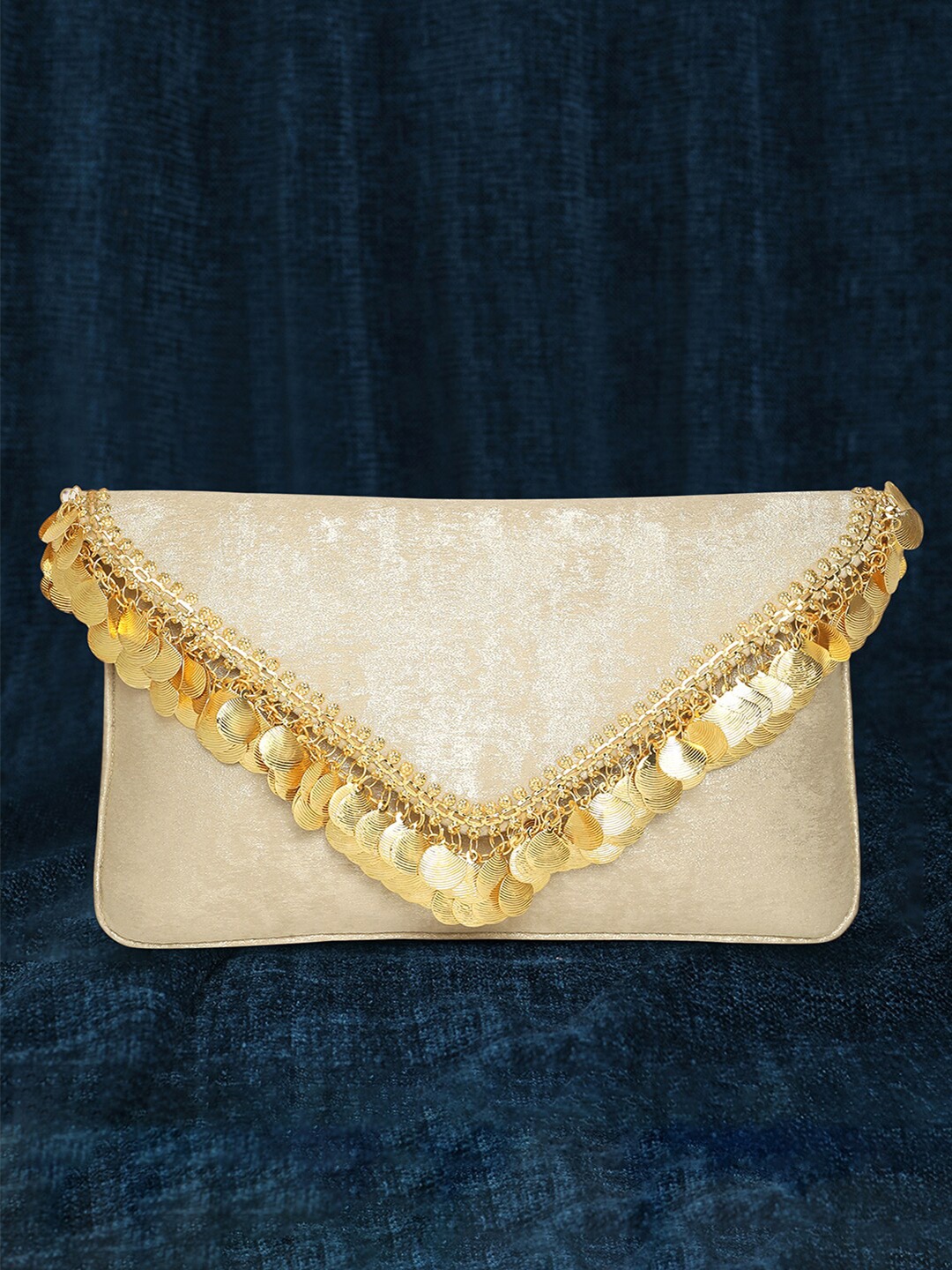 

Peora Embellished Purse Clutch, Gold