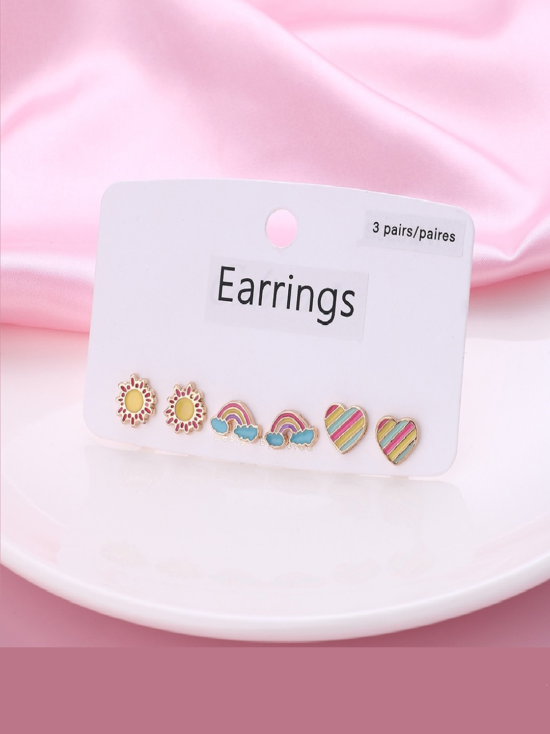 

EL REGALO Contemporary Stud Earrings, Multi