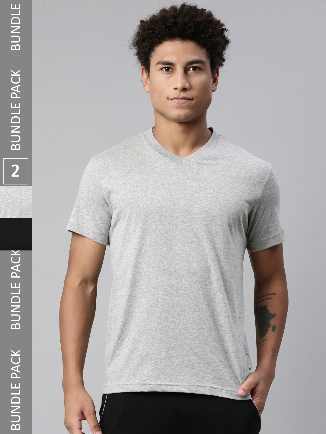 

Levis Set Of 2 Solid lounge T-shirt, Grey melange