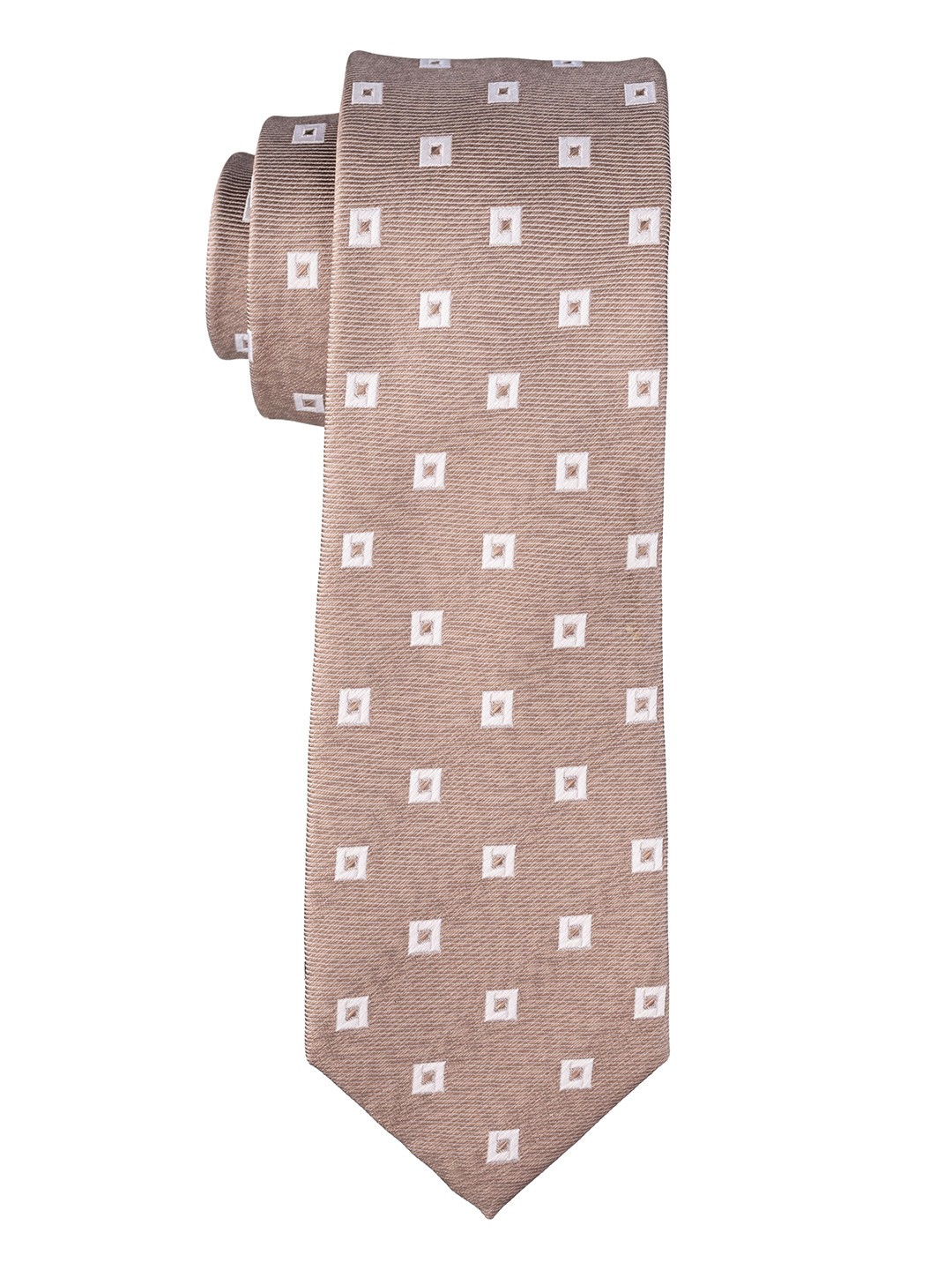 

The Tie Hub Men Woven Design Broad Tie, Brown