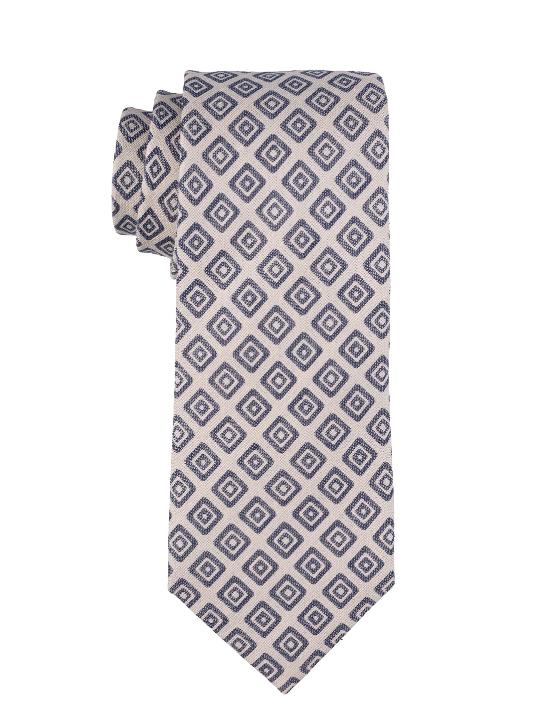 

The Tie Hub Men Checked Skinny Tie, White
