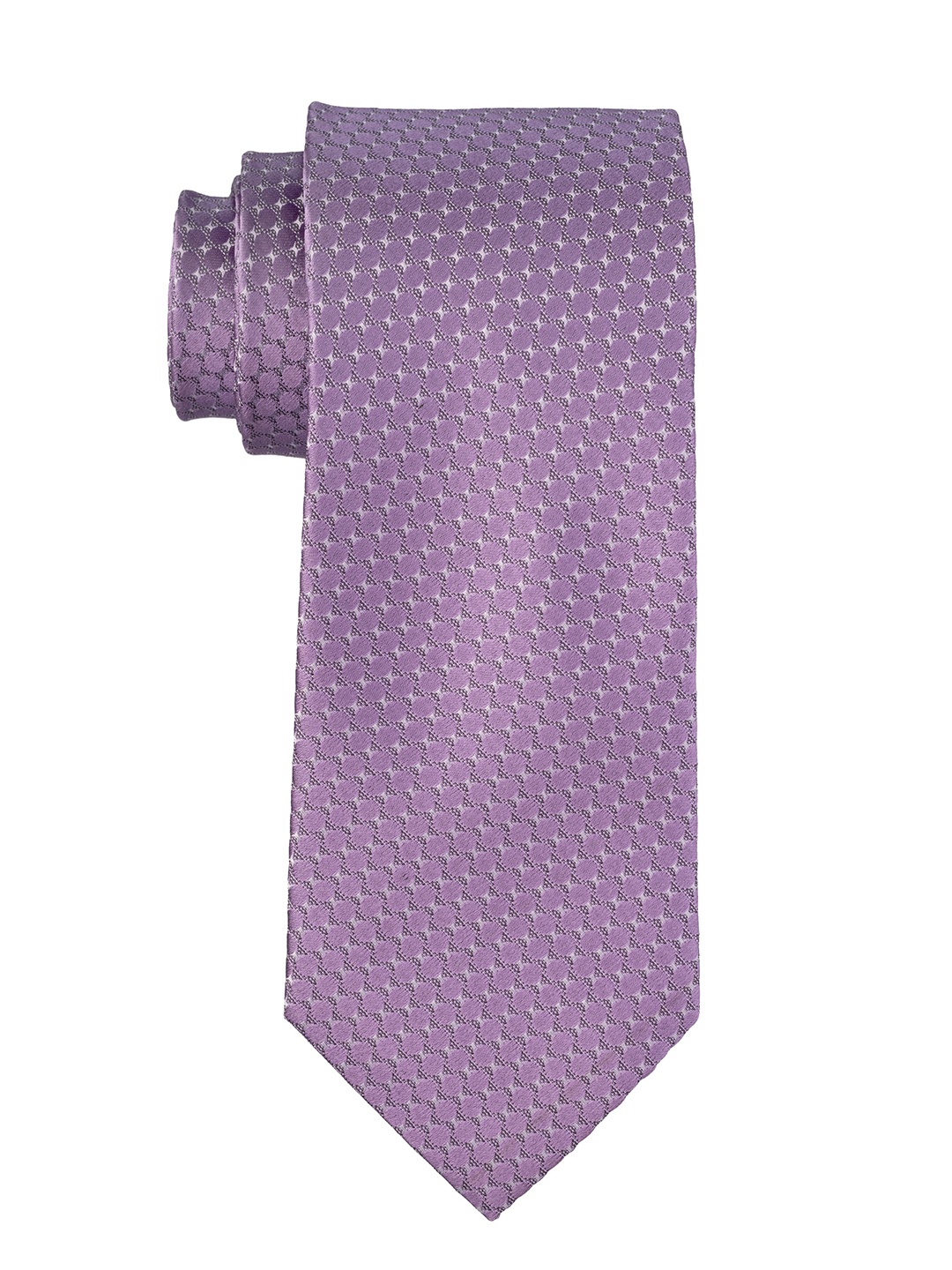

The Tie Hub Men Woven Design Skinny Tie, Lavender