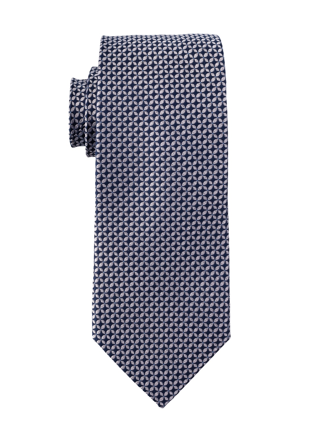 

The Tie Hub Men Woven Design Pure Silk Skinny Tie, Blue