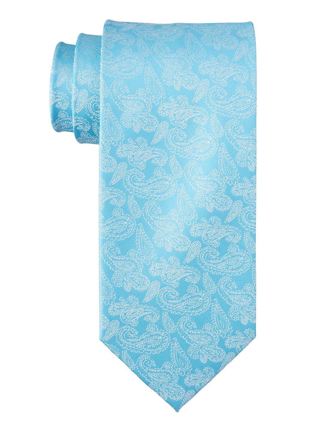 

The Tie Hub Men Woven Design Silk Skinny Tie, Blue