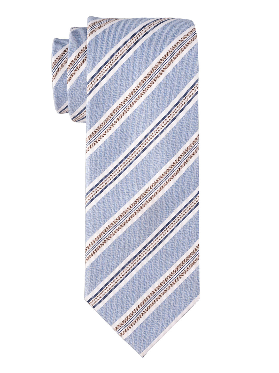 

The Tie Hub Men Striped Silk Skinny Tie, Blue