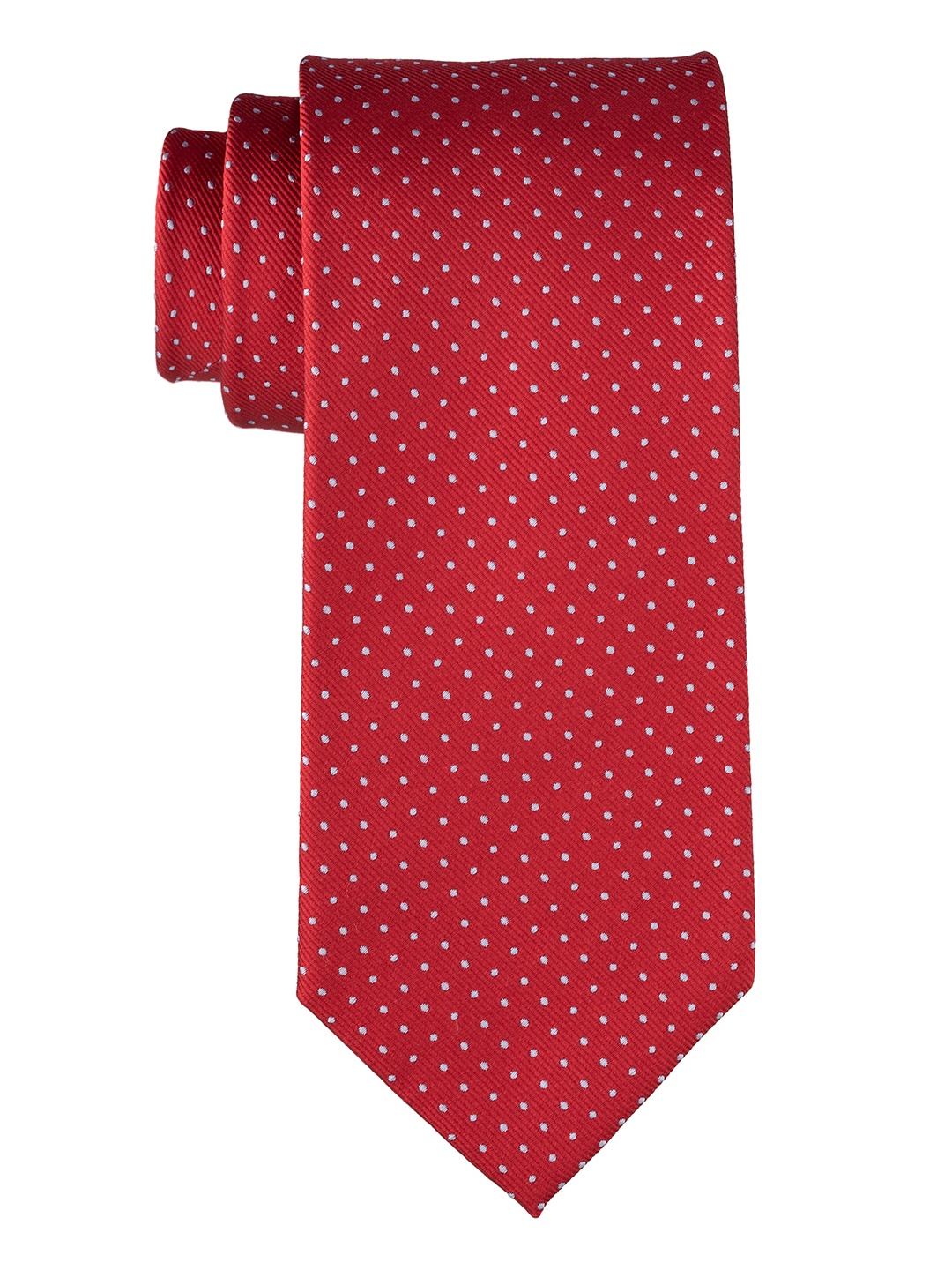 

The Tie Hub Men Printed Skinny Pure Silk Tie, Red