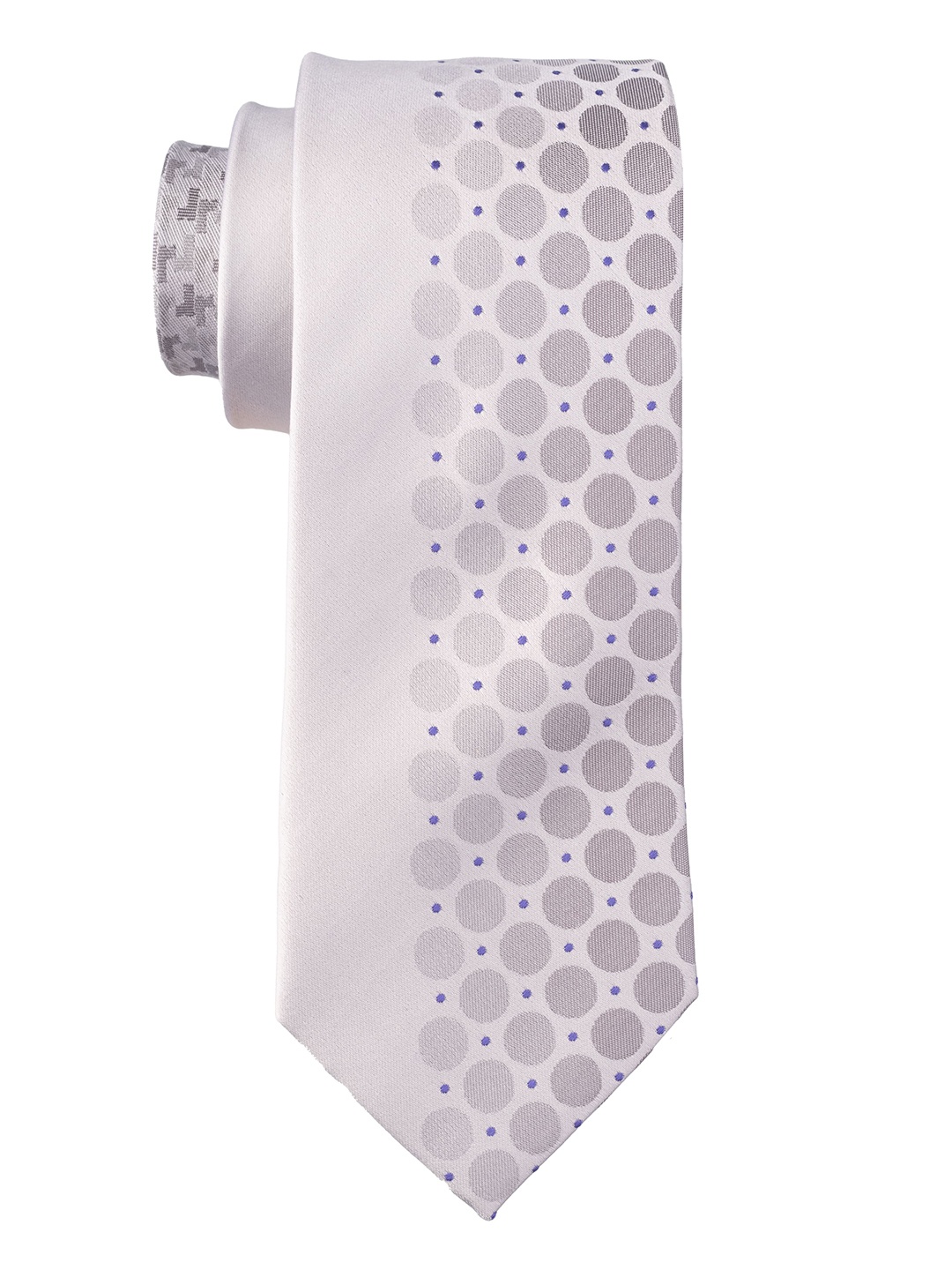 

The Tie Hub Men Printed Silk Skinny Tie, Grey