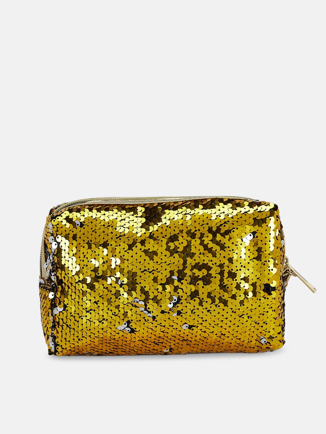 

Forever Glam by Pantaloons Sequined Travel Cosmetic Pouch, Gold