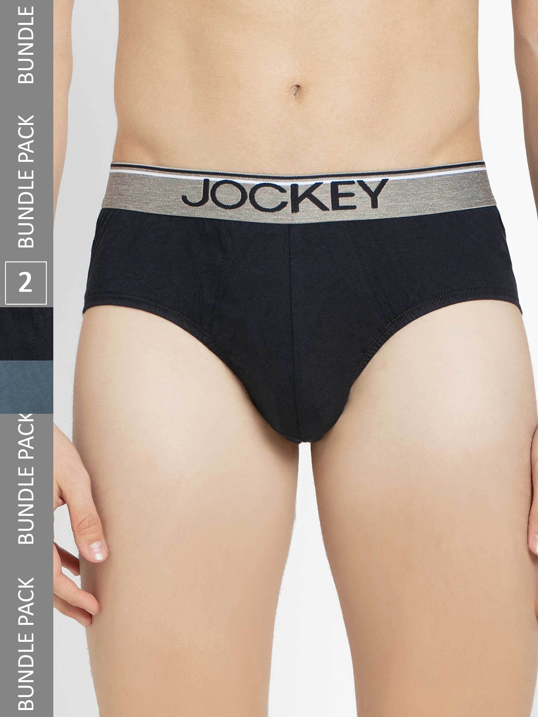 

Jockey Set Of 2 Solid Briefs, Grey