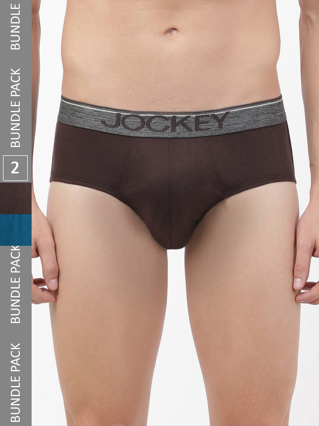 

Jockey Pack of 2 Super Combed Cotton Solid Briefs with Ultrasoft Waistband, Blue