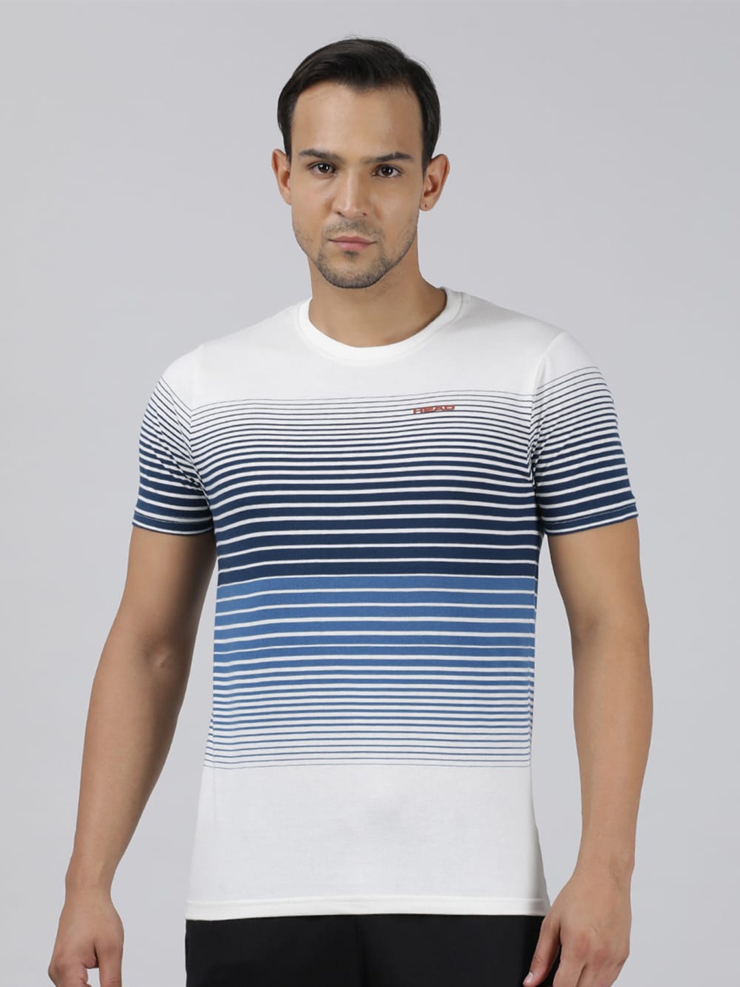 

Head Striped Slim Fit Cotton T-shirt, White