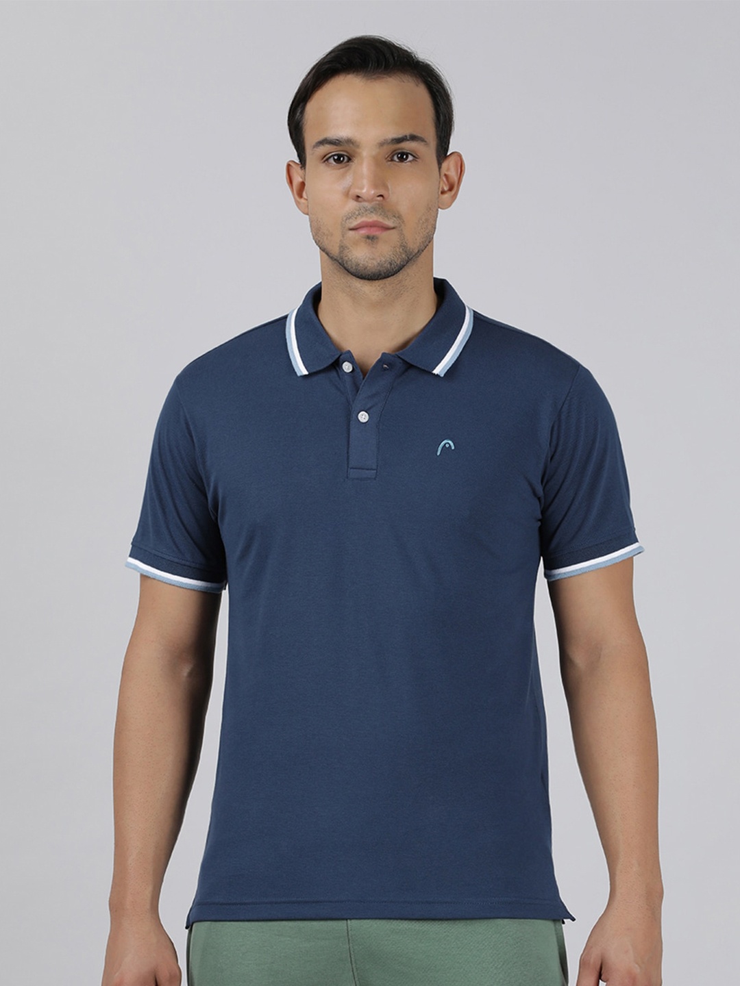 

Head Polo Collar Slim Fit T-shirt, Navy blue