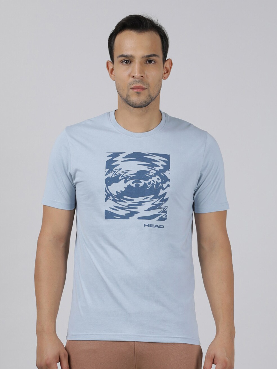 

Head Graphic Printed Slim Fit T-shirt, Blue