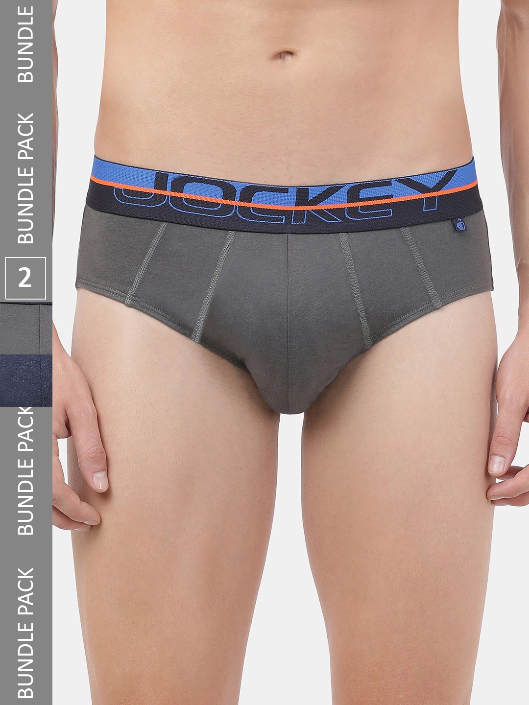 

Jockey Set Of 2 Solid Briefs, Navy blue