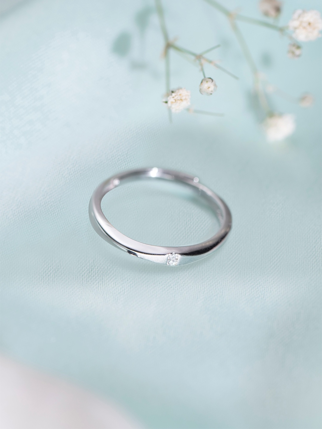 

Zavya Women 925 Pure Silver Rhodium-Plated Finger Ring