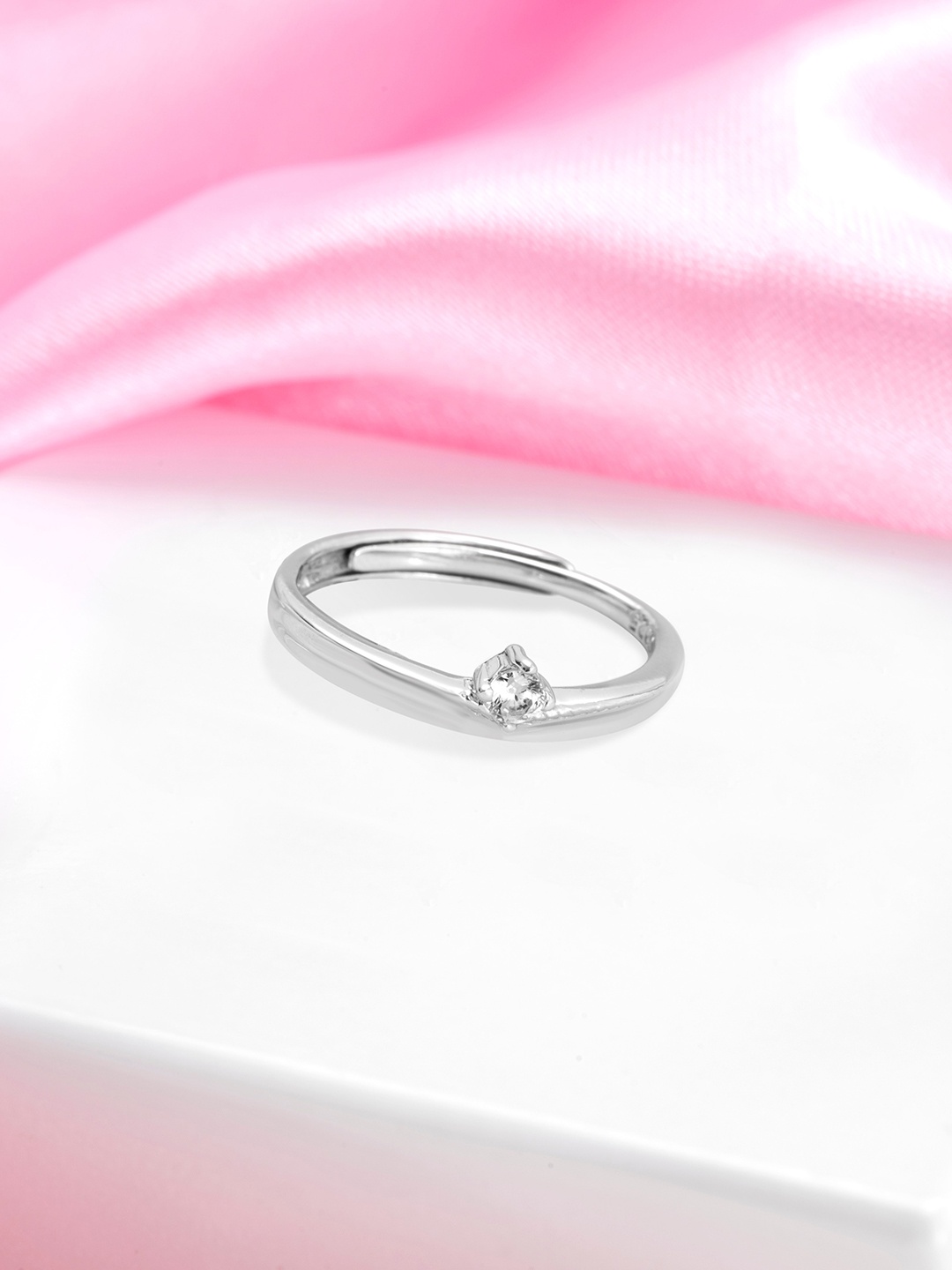 

Zavya Women 925 Pure Silver Rhodium-Plated Finger Ring