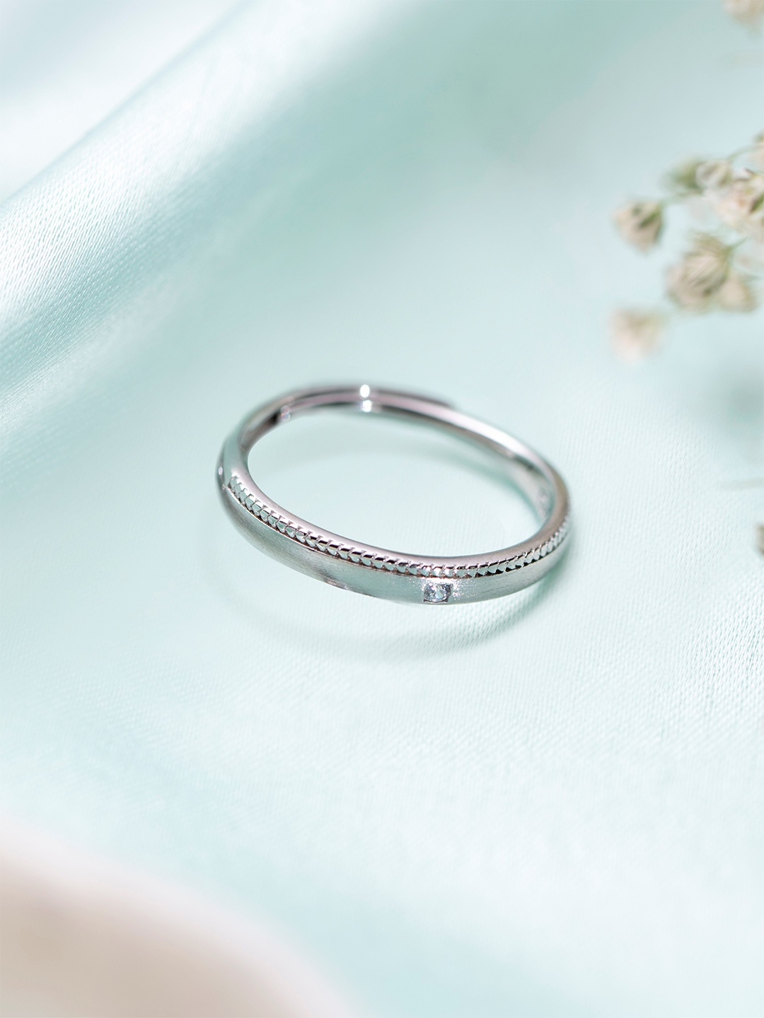 

Zavya Women 925 Pure Silver Rhodium-Plated Finger Ring