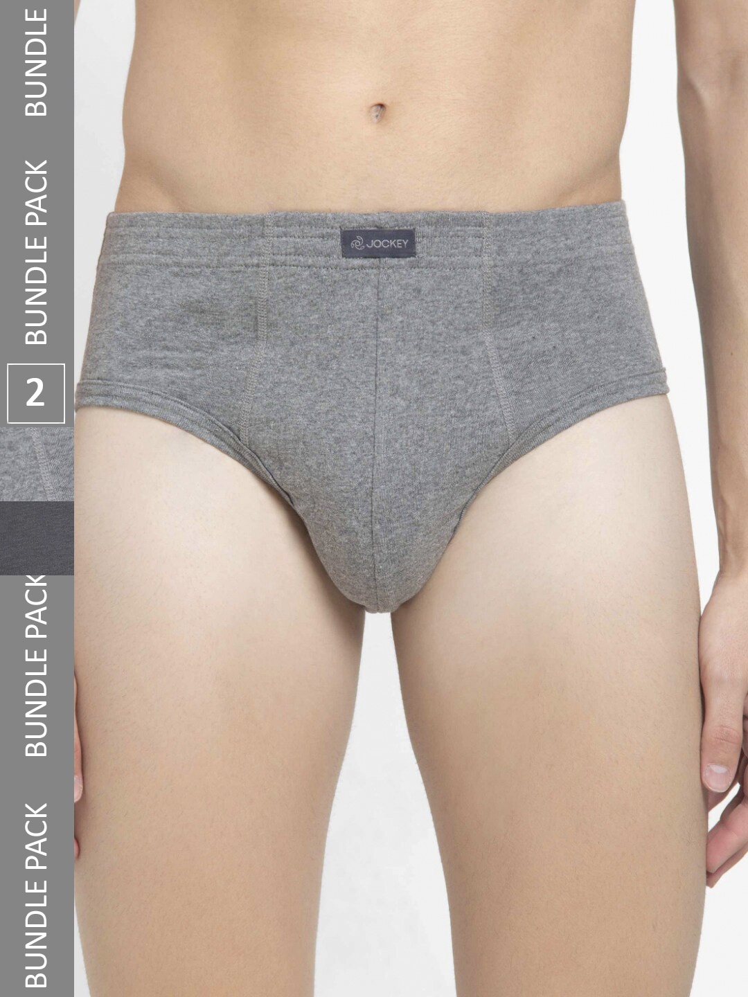 

Jockey Set Of 2 Solid Briefs, Grey