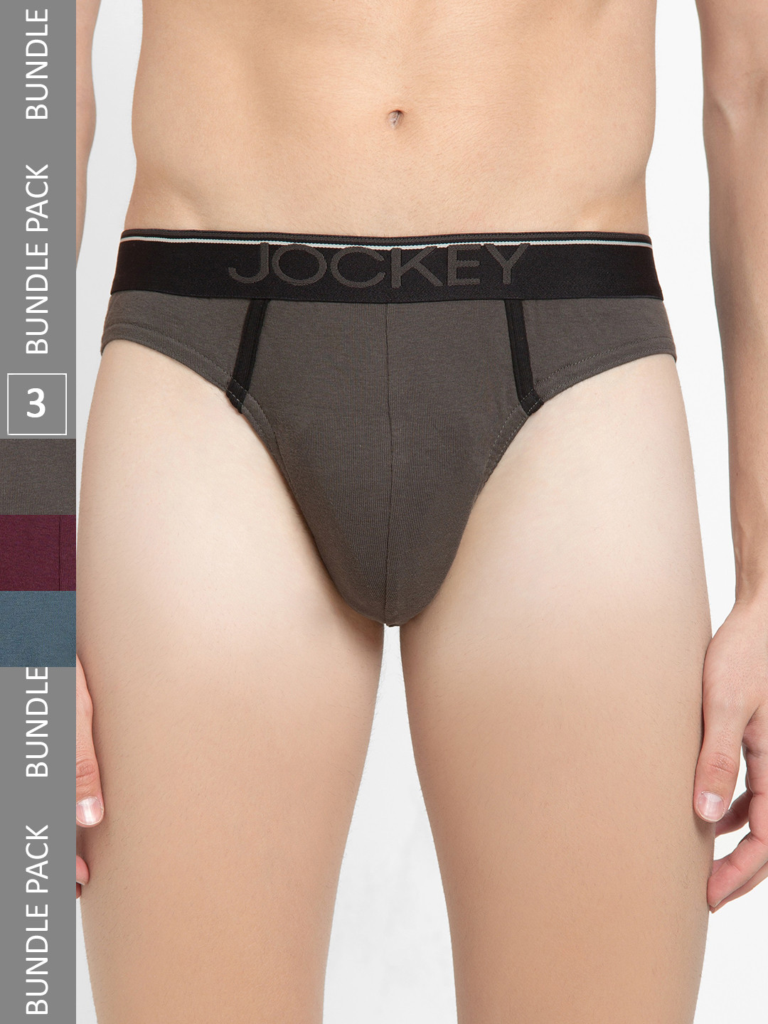 

Jockey Pack of 3 Super Combed Cotton Rib Solid Brief, Purple