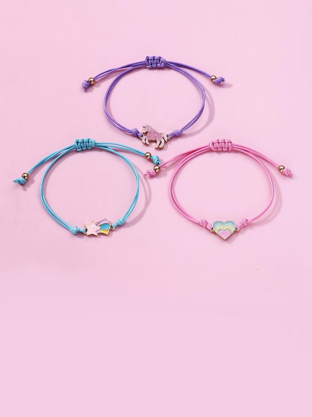 

EL REGALO Girls Set of 3 Bracelets, Blue