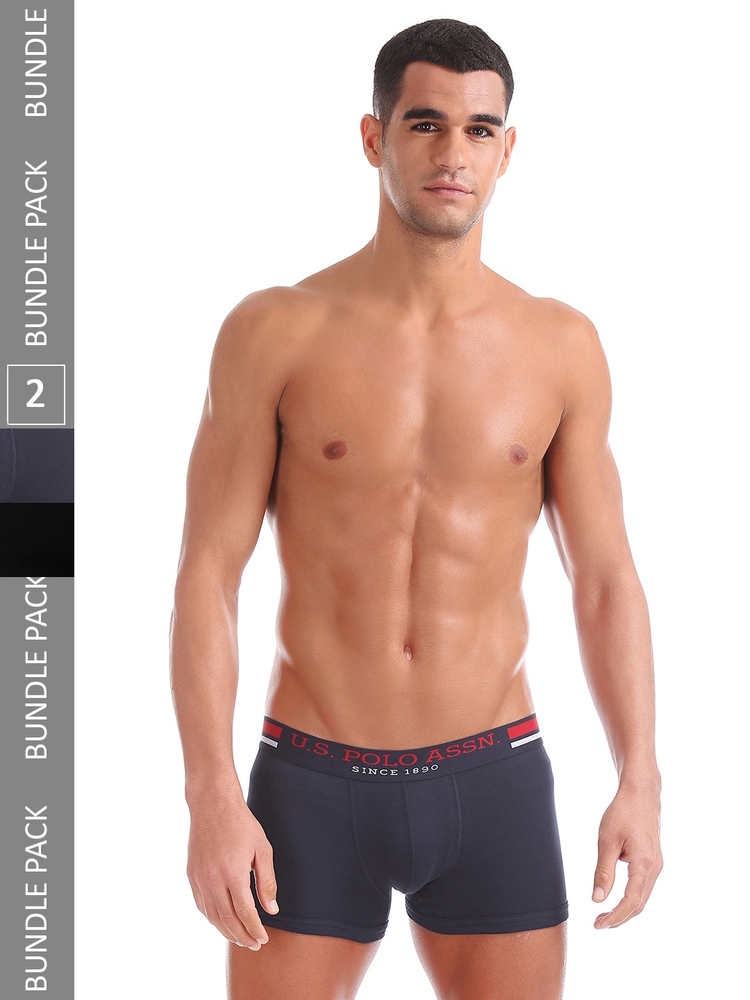 

U.S. Polo Assn. Pack of 2 Solid Trunks, Black
