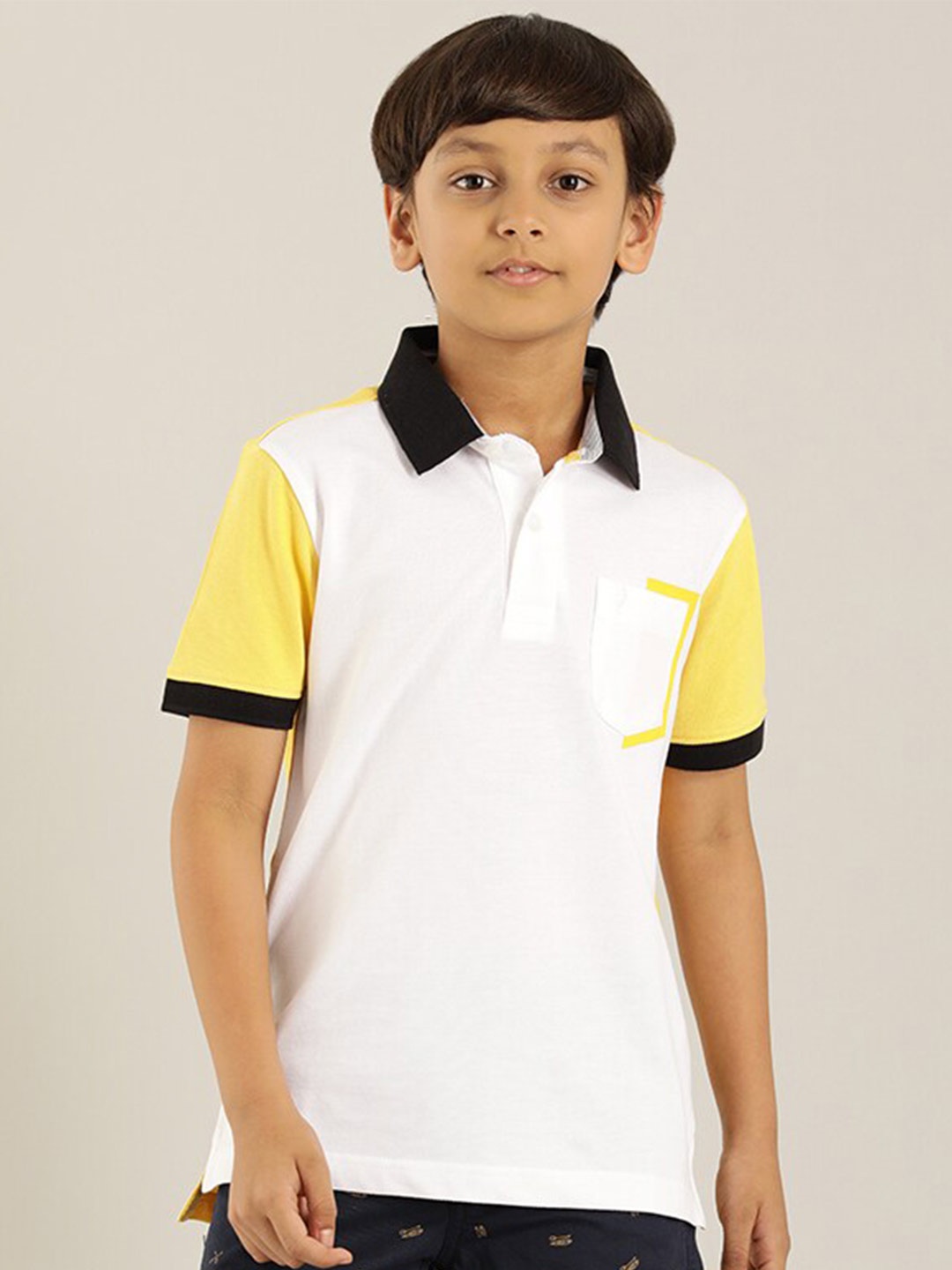

Indian Terrain Boys Polo Collar Pure Cotton T-shirt, Yellow