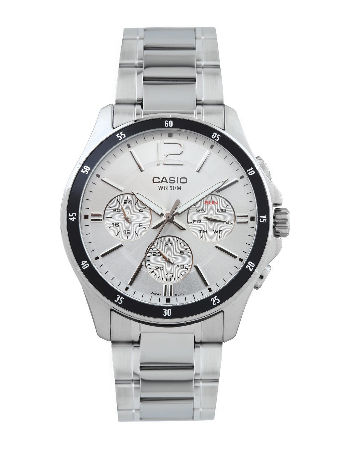 

Casio Enticer Men Silver Analogue watch A833 MTP-1374D-7AVDF