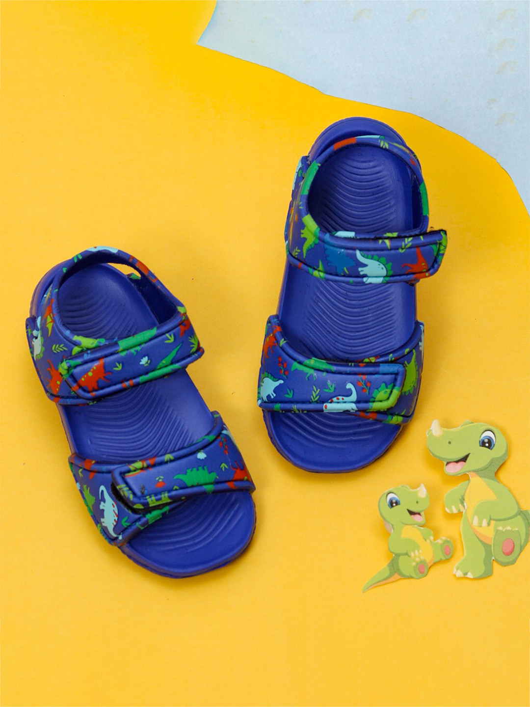 

Yellow Bee Boys Dino Printed Comfort Sandals, Blue