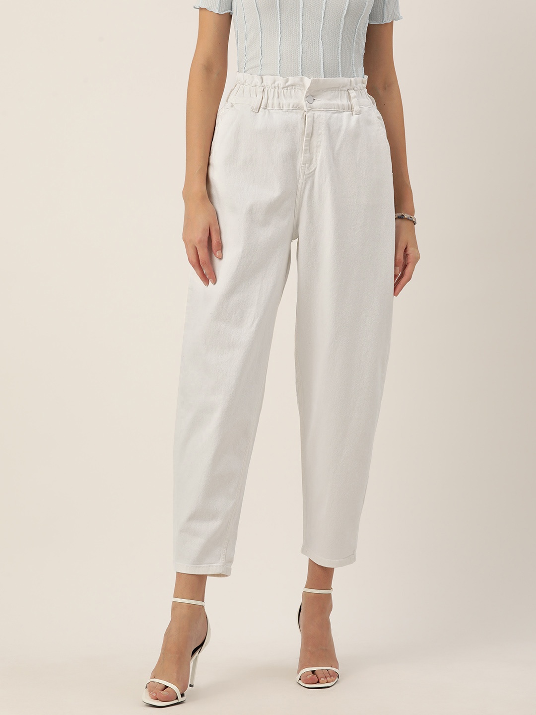 

DressBerry Women Slouchy Fit High-Rise Stretchable Jeans, White