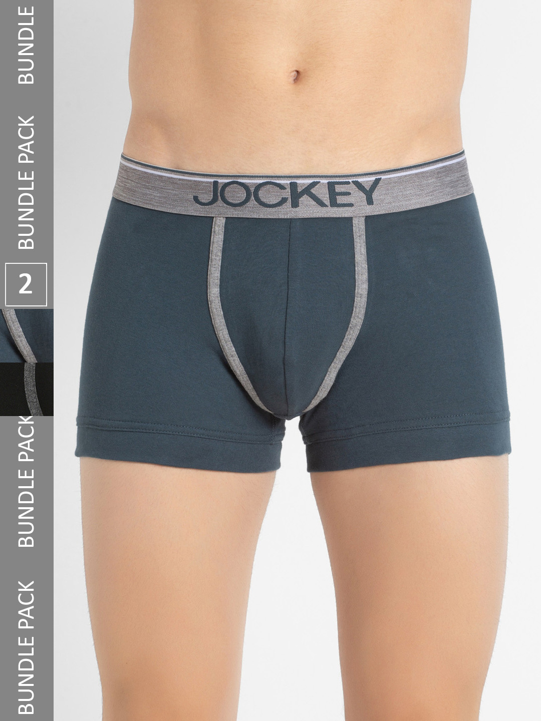

Jockey Pack of 2 Super Combed Cotton Ultra Soft Trunks, Black