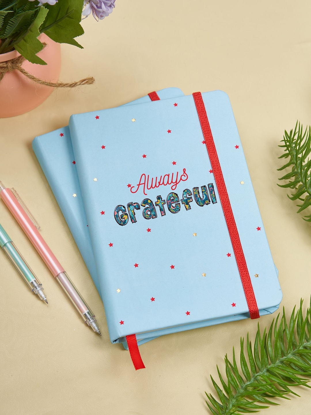 

Doodle Typography Printed Notebook, Blue