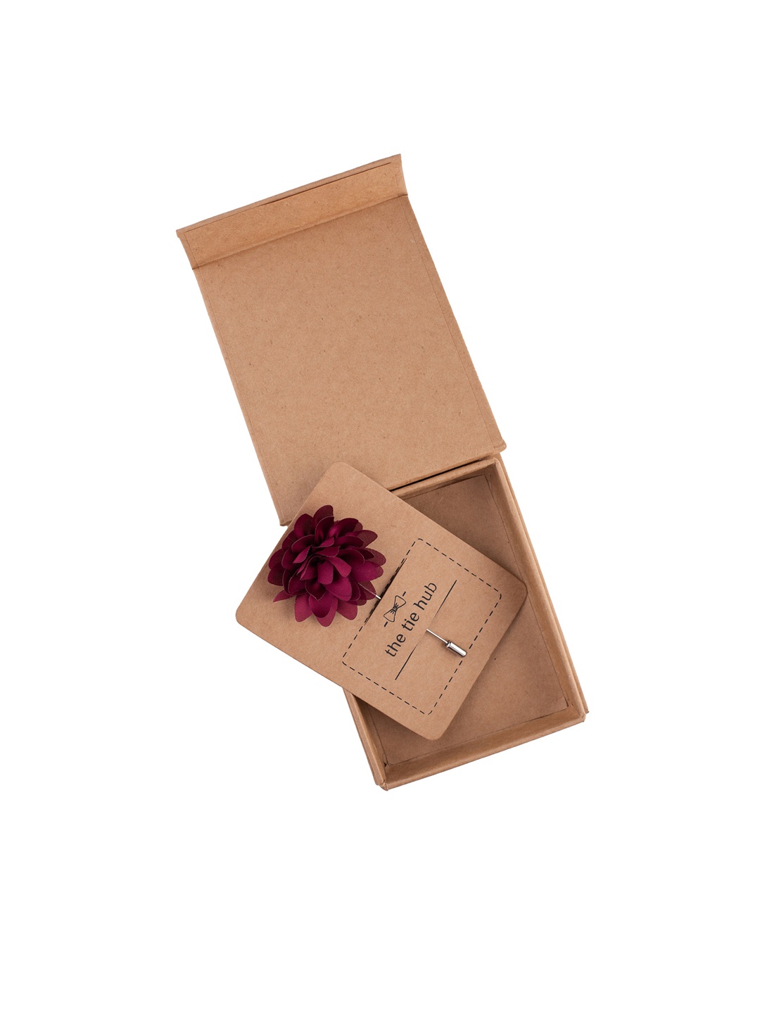 

The Tie Hub Men Dahlia Flower Lapel Pin, Maroon