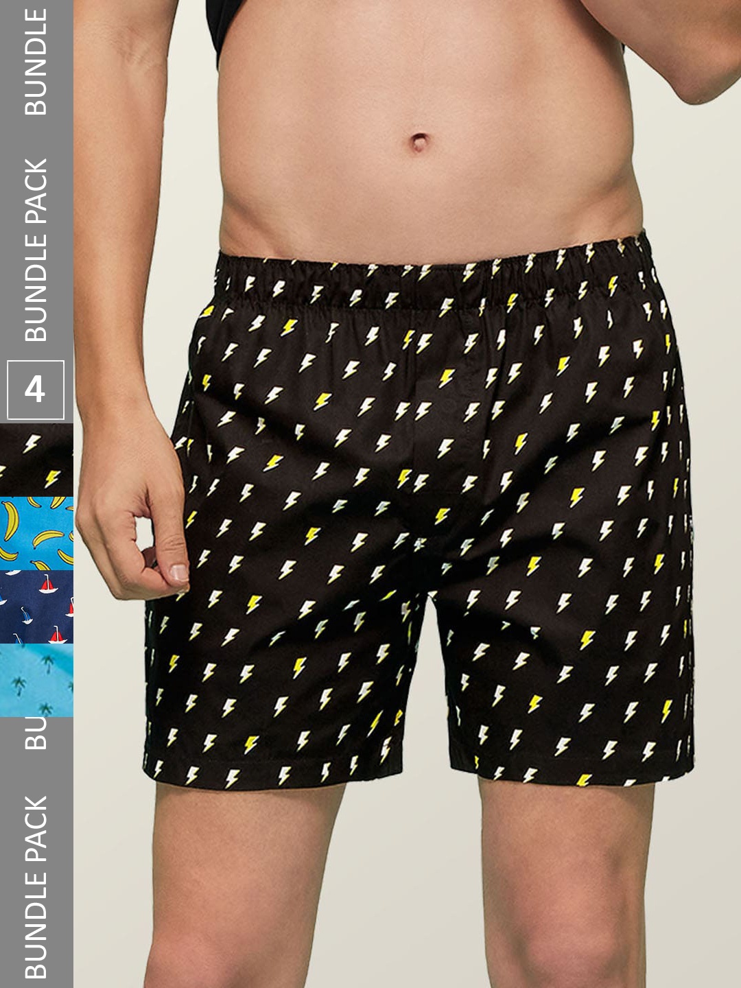 

XYXX Set Of 4 Printed Boxers, Blue