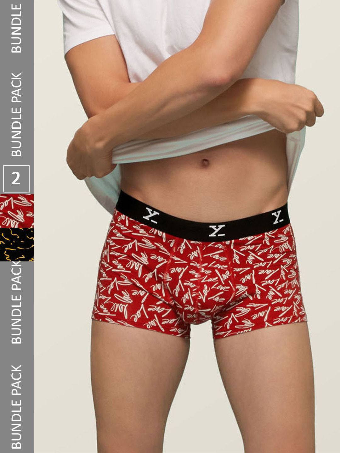 

XYXX Set Of 2 Printed Trunks, Red
