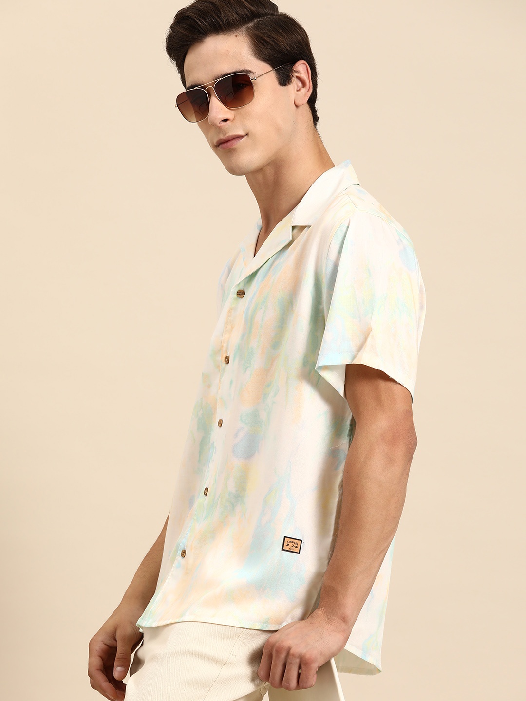 DENNISON Men Smart Block Printed Casual Shirt, Multi