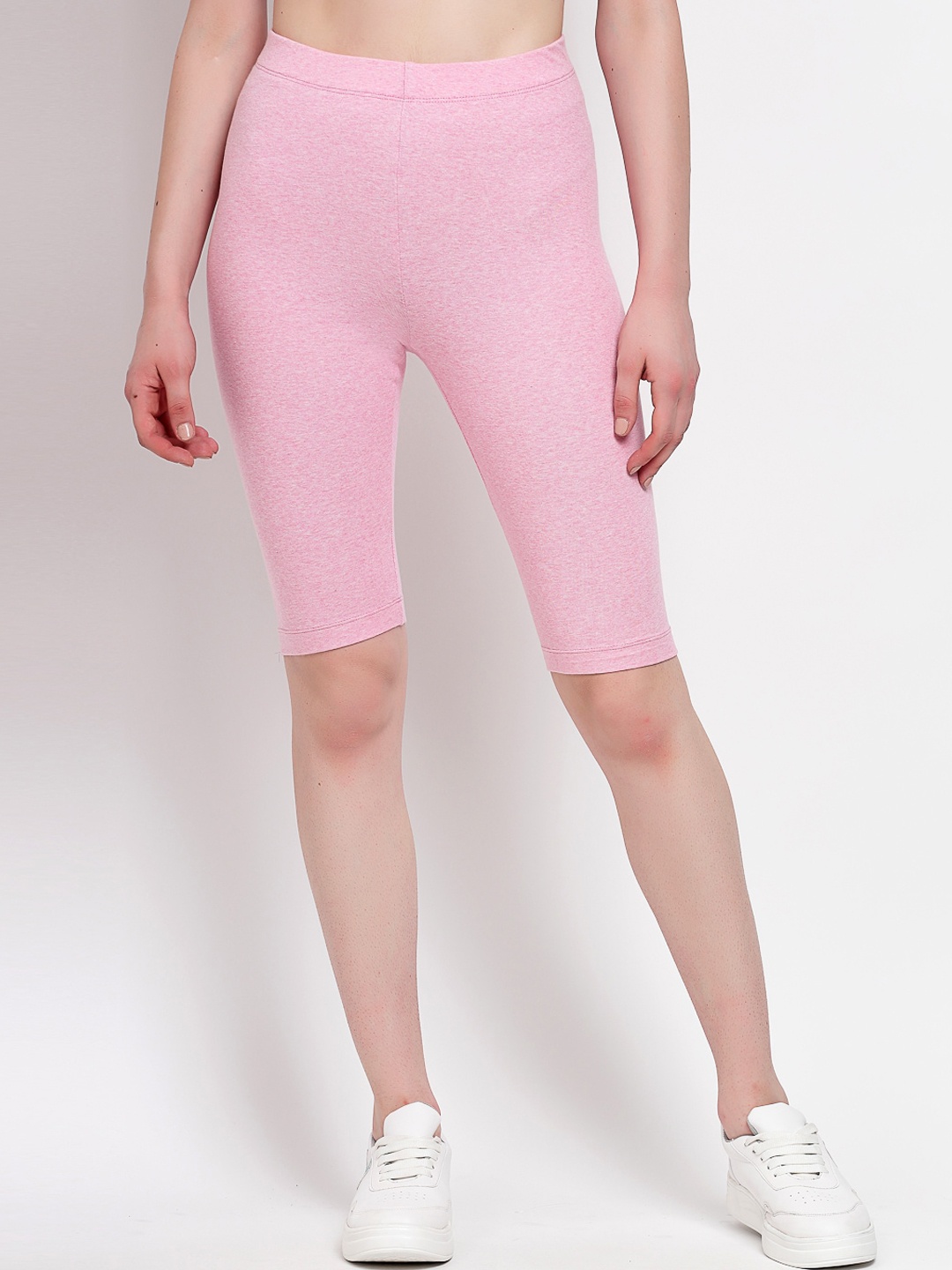 

YOONOY Women Skinny Fit High-Rise Sports Shorts, Pink