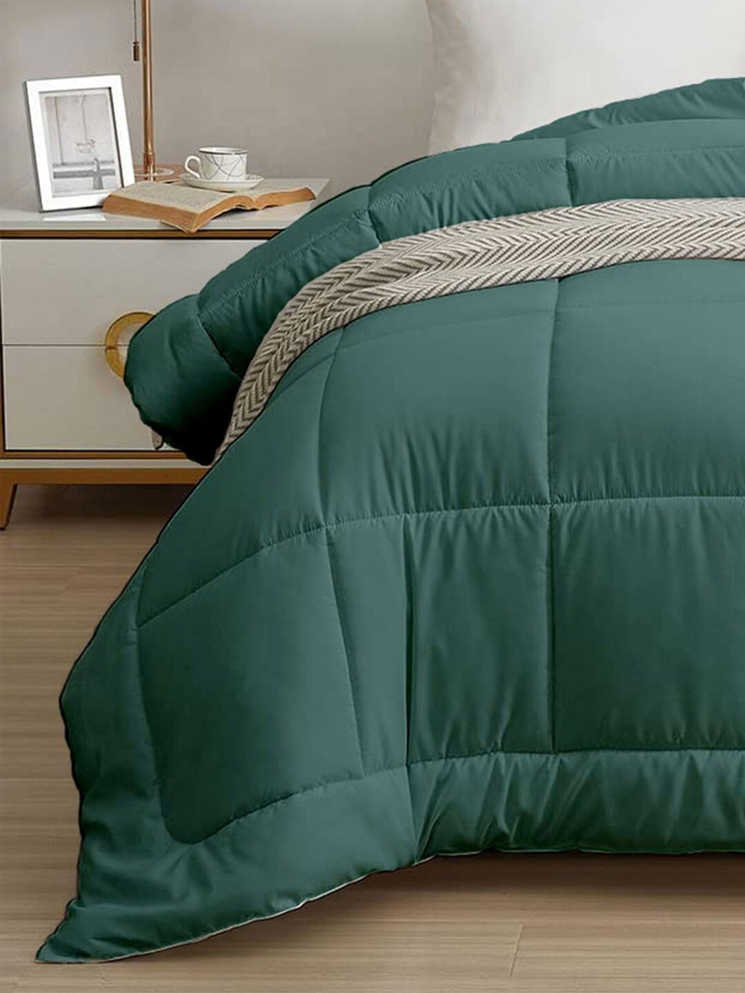 

MYTRIDENT Green Mild Winter Single Bed Comforter